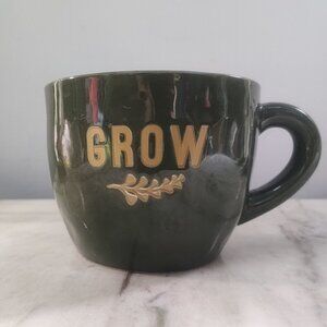 16oz mug that says "GROW" coffee, soup, flowers, trinkets-never used, brand new